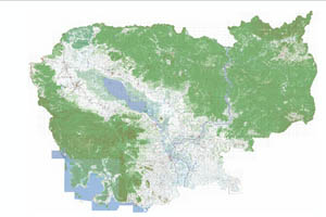 1:100,000 Scale Topographic Map