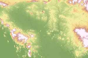 SRTM 30m DEM, Cambodia